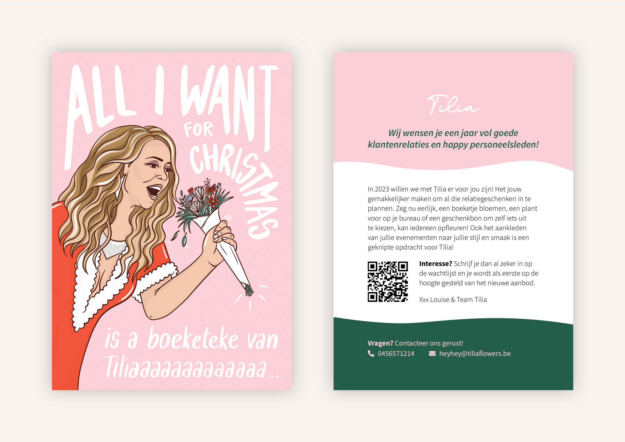 bloemenzaak, kerstkaart, cadeau, geschenk, mariah carey, boeket